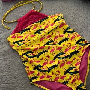 VIGOSS Girls Flamingo Besties 1Piece Bathing Suit (14)